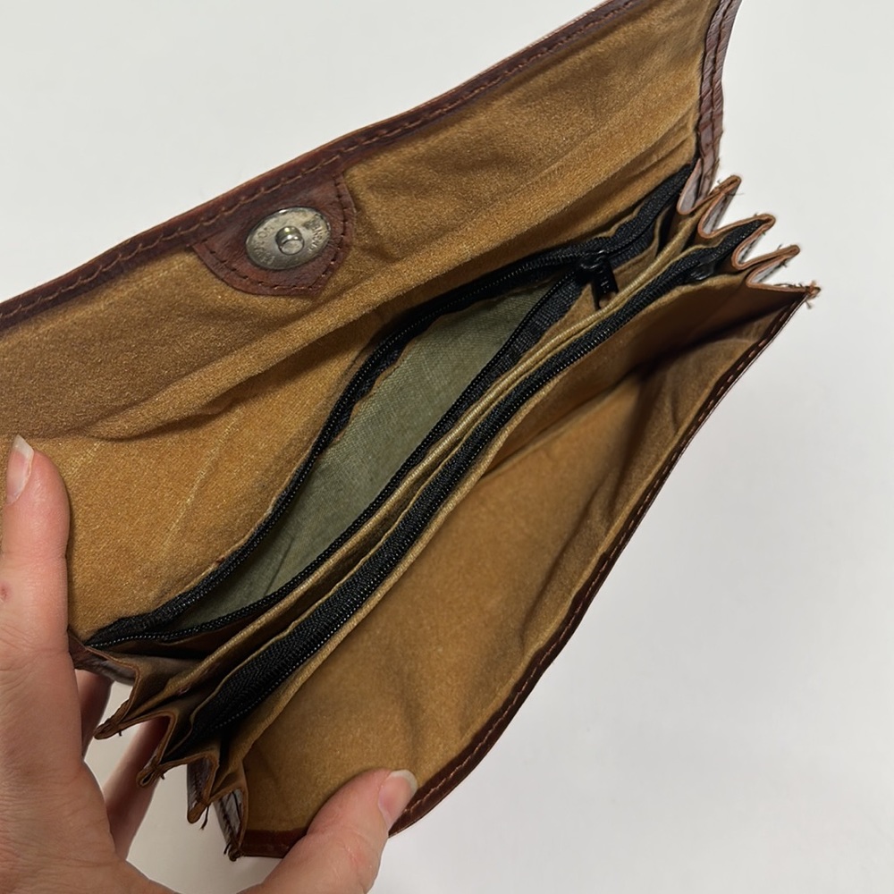 Embossed Brown Clutch/Wallet - Picture 5 of 6